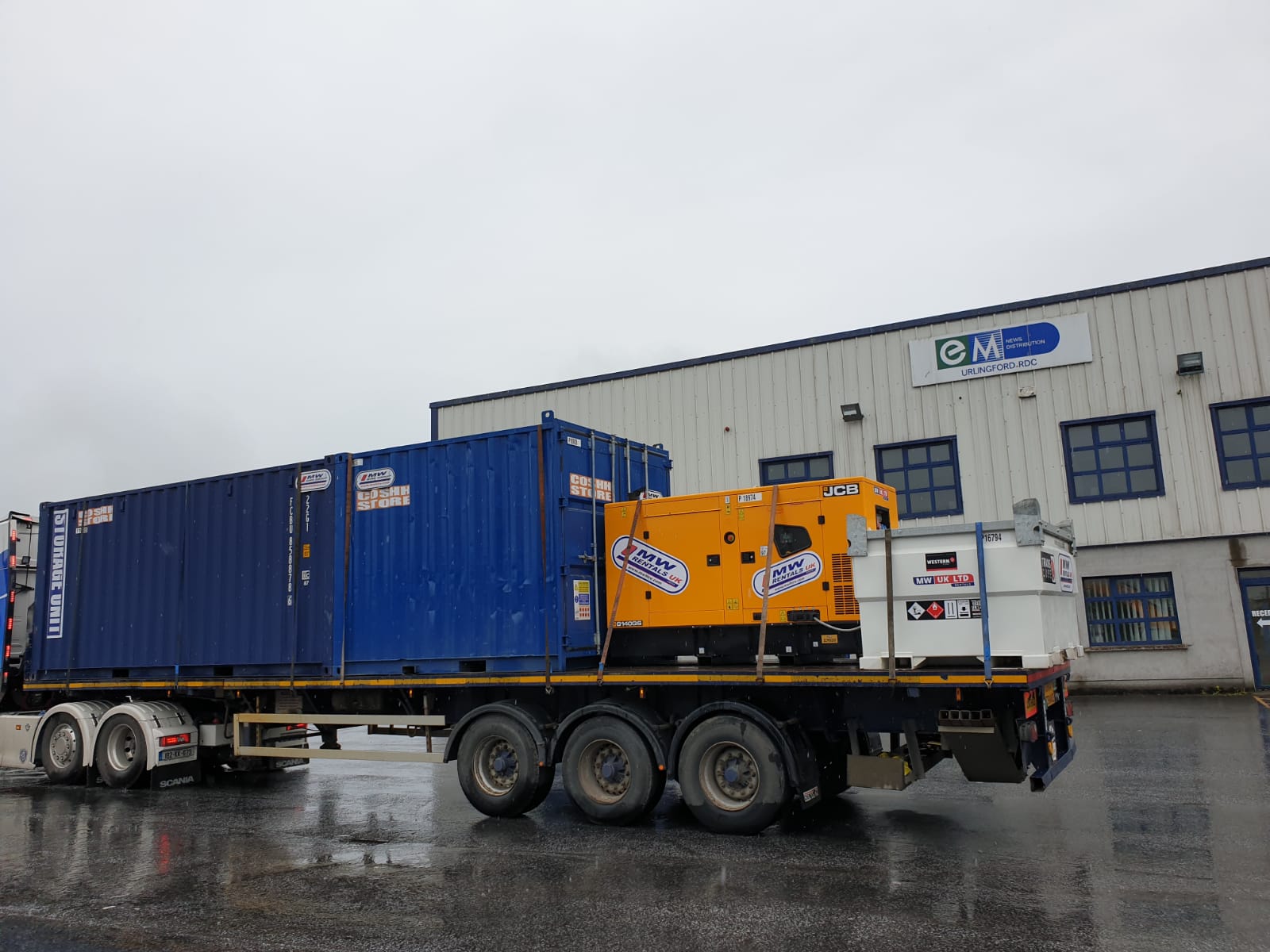 COSHH stores and site power heading away on rental